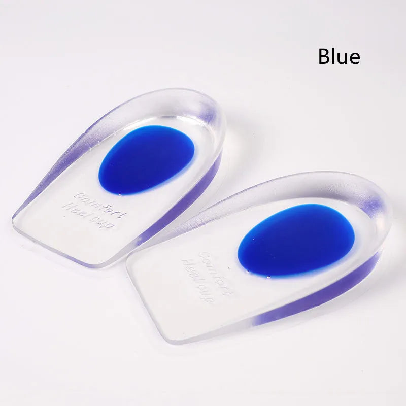 Orthopedic Soft Silicone Gel Insoles for Heel Spurs Pain Foot Cushion Foot Massager Care Half Heel Insole Pad Height Increase