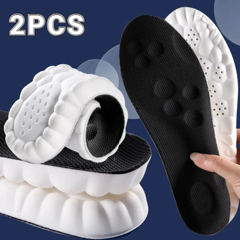 New 4D Massage Insoles Super Soft Sports Shoes Insole for Feet Running Baskets Shoe Sole Arch Support Orthopedic Inserts Unisex
