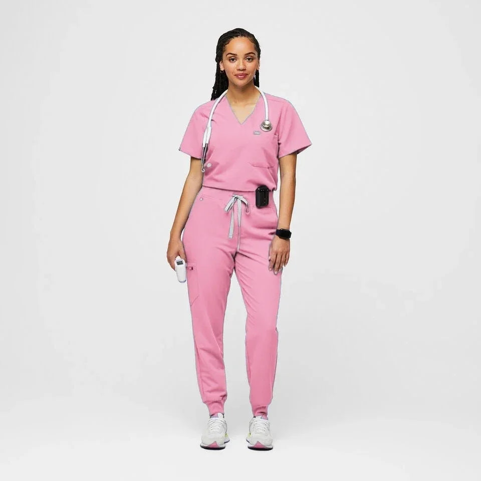 Ladies Scrubs Set Medical Tshirt Pharmacy Women Fashionable Nursing Scrub Overalls Beauty Salon Shirt Nurse Uniform for Hospital