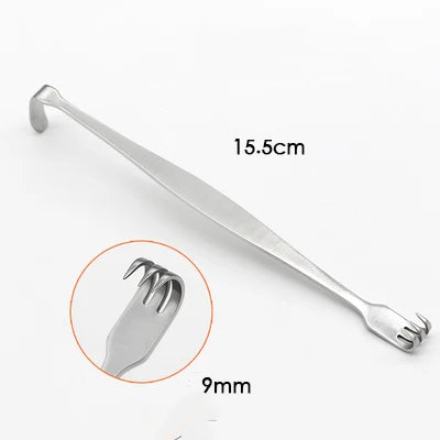Double Eyelid Instrument Eyelid Retractor Pouch Double Tooth Retractor Nose Integrated Cosmetic Plastic Ophthalmic Surgery Tool