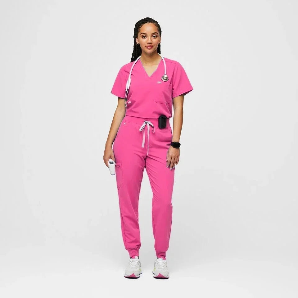 Ladies Scrubs Set Medical Tshirt Pharmacy Women Fashionable Nursing Scrub Overalls Beauty Salon Shirt Nurse Uniform for Hospital