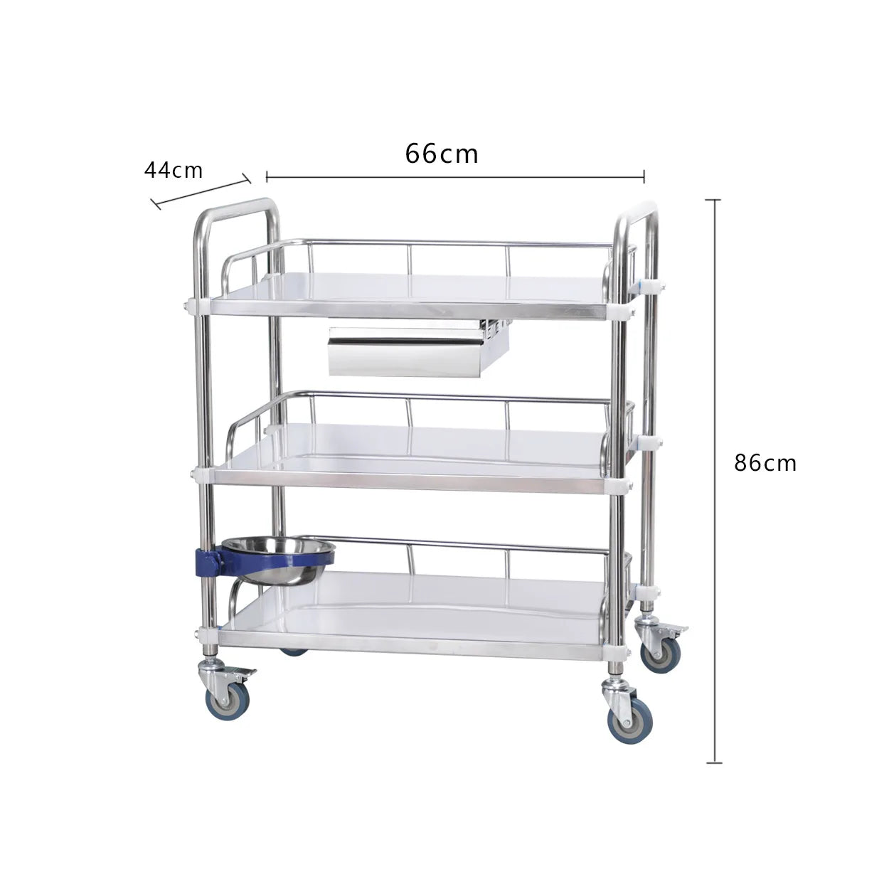 Thickened Treatment Car Stainless Steel Instrument Table Nurse Aesthetic Care Surgery Storage Rack Dressing Change Trolley