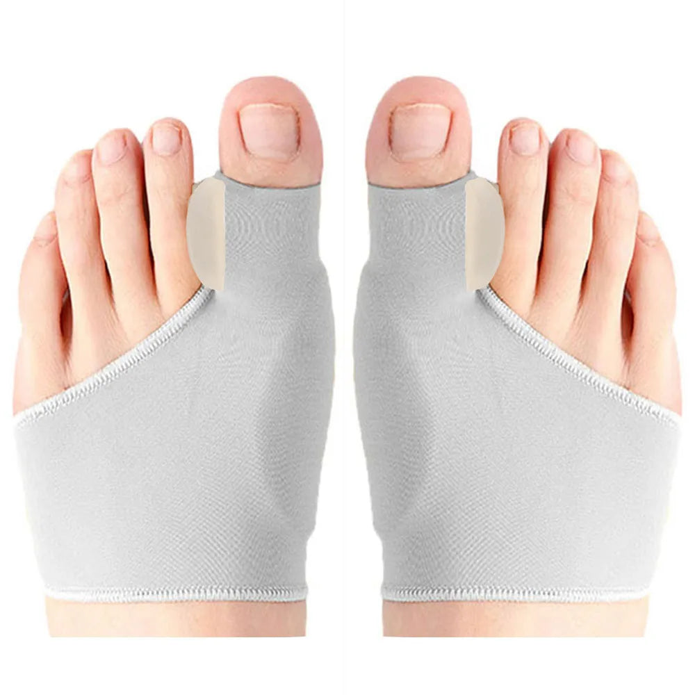 2Pcs Toe Separator Hallux Valgus Bunion Corrector Orthotics Feet Bone Thumb Adjuster Correction Pedicure Sock Straightener Tools