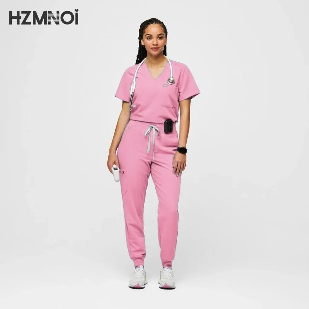 Ladies Scrubs Set Medical Tshirt Pharmacy Women Fashionable Nursing Scrub Overalls Beauty Salon Shirt Nurse Uniform for Hospital