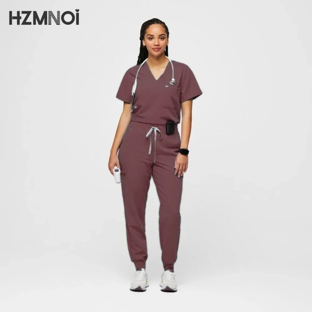Ladies Scrubs Set Medical Tshirt Pharmacy Women Fashionable Nursing Scrub Overalls Beauty Salon Shirt Nurse Uniform for Hospital