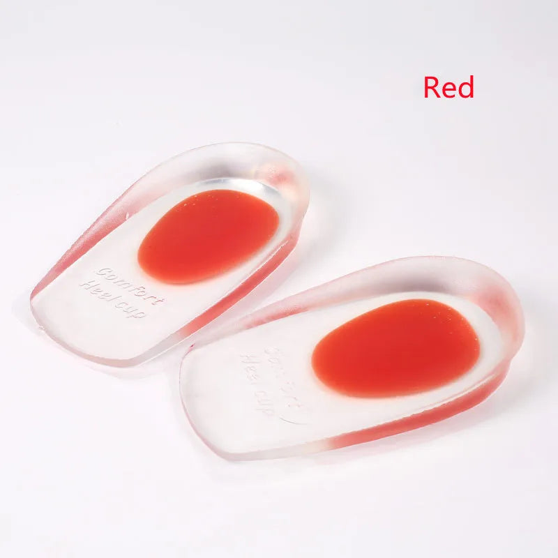 Orthopedic Soft Silicone Gel Insoles for Heel Spurs Pain Foot Cushion Foot Massager Care Half Heel Insole Pad Height Increase