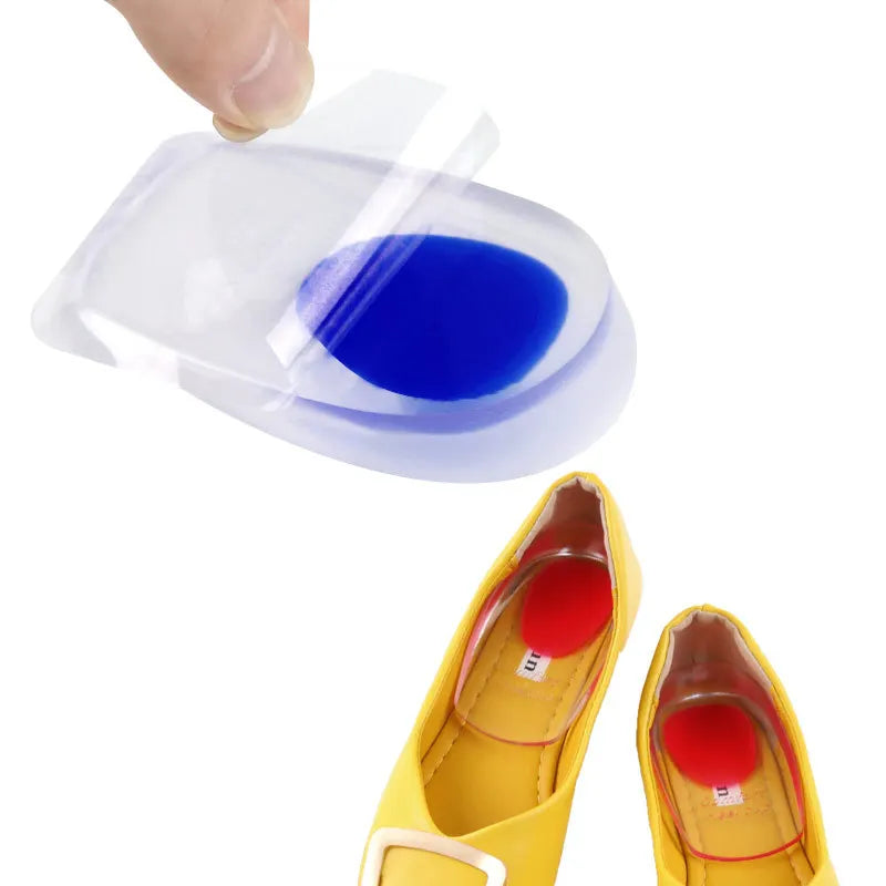 Orthopedic Soft Silicone Gel Insoles for Heel Spurs Pain Foot Cushion Foot Massager Care Half Heel Insole Pad Height Increase